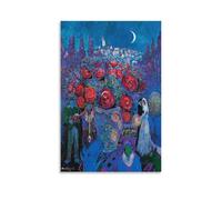 LUBOYANG Poster su Tela di Marc Chagall, stampa artistica con rose, decorazione artistica da parete per soggiorno, 40 x 60 cm