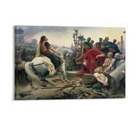 LUBOYANG Vercingetorix Throws Down His Arms at The Feet of Julius Caesar Poster artistico da parete con stampa artistica da parete su tela, con cornice, 40 x 60 cm