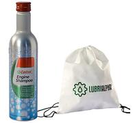 LUBRIALPHA Additivo pulitore detergente Prima del Cambio Olio Motore Auto e Moto Castrol Engine Shampoo con Borsa Multiuso conf. 4pz x 300ml