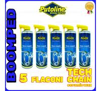 Lubrificante Catena PUTOLINE TECH CHAIN SPRAY cera ceramic wax 5x500ml 05PT09