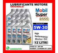 LUBRIFICANTE MOBIL SUPER 3000 FORMULA P 5W30 MOTORI BENZINA E DIESEL DA 12LT