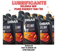 LUBRIFICANTE MOPAR SELENIA WR PURE ENERGY 5W30 ACEA C2 CTR N°F510.D07 DA 8 LITRI