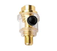 Lubrificatore in miniatura in linea Mini lubrificatore per tubo d'aria in linea, oliatore per utensili pneumatici, ingressi e uscite da 1/4 di pollice, metallo per compressori d'aria, strumento per