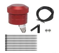 Lubrificatore per catena per moto, in lega di alluminio, con design di ricambio diretto, per tutti i modelli di moto a catena (rosso)
