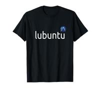 Lubuntu Linux T-Shirt w/Tagline e Logo Open Source Os tee Maglietta