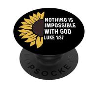 Luca 1:37 1 37 Dio Gesù Religioso Niente Dio Impossibile PopSockets PopGrip Adesivo