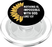 Luca 1:37 1 37 Dio Gesù Religioso Niente Dio Impossibile PopSockets PopGrip per MagSafe