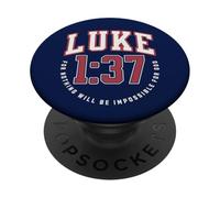 Luca 1:37 Perché nulla sarà impossibile per Dio cattolico PopSockets PopGrip Adesivo