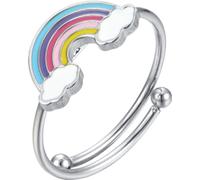 Luca Barra ANELLO BAMBINA IN ACCIAIO CON ARCOBALENO