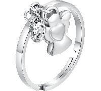 Luca Barra ANELLO DONNA IN ACCIAIO CON ANGELO E ZIRCONE BIANCO