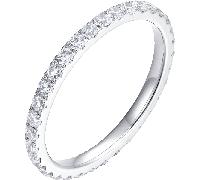 Luca Barra ANELLO DONNA IN ACCIAIO CON CRISTALLI BIANCHI TAGLIA 14