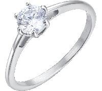 Luca Barra ANELLO DONNA IN ACCIAIO CON CRISTALLO BIANCO TAGLIA 10