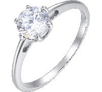 Luca Barra ANELLO DONNA IN ACCIAIO CON CRISTALLO BIANCO TAGLIA 16