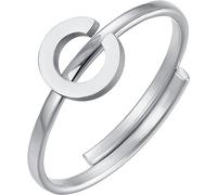 Luca Barra ANELLO DONNA IN ACCIAIO CON LETTERA, Argento / C