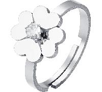 Luca Barra ANELLO DONNA IN ACCIAIO CON QUADRIFOGLIO CON ZIRCONE