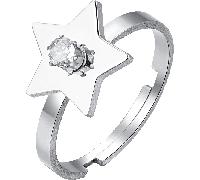 Luca Barra ANELLO DONNA IN ACCIAIO CON STELLA CON ZIRCONE BIANCO