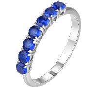 Luca Barra ANELLO DONNA IN ACCIAIO CON ZIRCONI BLU MISURA S