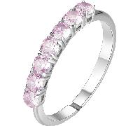 Luca Barra ANELLO DONNA IN ACCIAIO CON ZIRCONI ROSA MISURA S