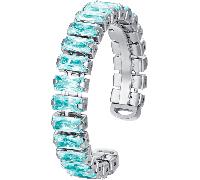 Luca Barra ANELLO DONNA IN ACCIAIO REGOLABILE CON CRISTALLI AZZURRI