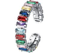 Luca Barra ANELLO DONNA IN ACCIAIO REGOLABILE CON CRISTALLI MULTICOLOR