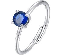 Luca Barra ANELLO DONNA IN ACCIAIO ZIRCONE BLU