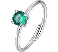 Luca Barra ANELLO DONNA IN ACCIAIO ZIRCONE VERDE