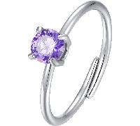 Luca Barra ANELLO DONNA IN ACCIAIO ZIRCONE VIOLA