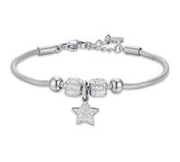Luca Barra Bracciale Bambina in Acciaio con Stella con Cristalli Bianchi. La referenza è JB180
