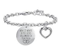 Luca Barra Bracciale, Bracciale da Donna in Acciaio Non C'E' Niente di più Vero dell'amore di Tua Figlia. La referenza è BK2493