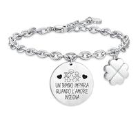 Luca Barra Bracciale, Bracciale da Donna in Acciaio Un Bimbo impara Quando L'Amore insegna. La referenza è BK2488