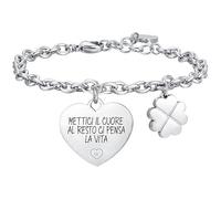 Luca Barra Bracciale, Collezione Summer. Bracciale da Donna in Acciaio mettici Il Cuore al Resto Ci Pensa la Vita. La referenza è BK2490