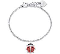 Luca Barra Bracciale da Bambina Gioiello Realizzato in Acciaio con Coccinella di Colore Rosso. Il Bracciale Misura 14+2 cm. La referenza è jb103