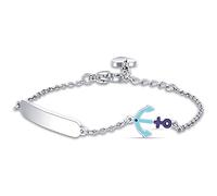 Luca Barra Bracciale da Bambino Bracciale Realizzato in Acciaio con Ancora Blu. Lunghezza: 14 + 2 cm. La referenza è jb121