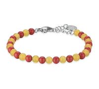 Luca Barra Bracciale da Bambino Collezione Spring. Bracciale in Acciaio con Pietre Rosse e Gialle. Lunghezza: 14 + 2 cm. La referenza è jb138