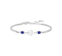 Luca Barra Bracciale da Bambino in Acciaio con Ancora e Perle Blu, Modello JB254