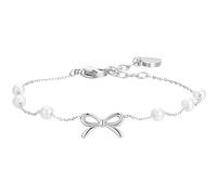 Luca Barra Bracciale da Donna Acciaio con Perle e Fiocco. La referenza è BK2732