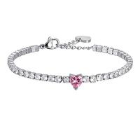 Luca Barra Bracciale da Donna Bracciale in Acciaio con Cristalli Bianchi e Cuore Cristallo Rosa. La referenza è bk2281