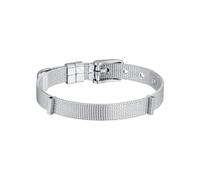 Luca Barra Bracciale da Donna della Collezione Be Charms Bracciale in Acciaio con Maglia Milano. Lunghezza: 21,5 cm Regolabile. Larghezza: 8 mm. La Referenza È Bk2206.