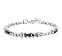 Bracciale Uomo Luca Barra BA1783 In Acciaio Con Elementi In Ceramica Blu