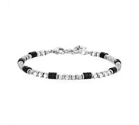 Luca Barra Bracciale da Uomo Bracciale in Acciaio con Ematite e Pietre Onice. Lunghezza: 19 + 3 cm .La referenza è BA1864