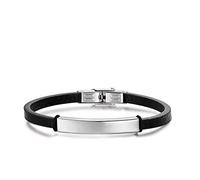 Luca Barra Bracciale da Uomo Collezione Casual. Bracciale in Cuoio con Piastra in Acciaio. Lunghezza: 21 cm. La referenza è ba1091