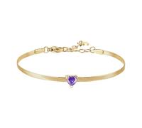 Luca Barra Bracciale Donna Acciaio Inossidabile con Cuore Zirconia Cubica Rosa, 18,5 cm, Chiusura Moschettone