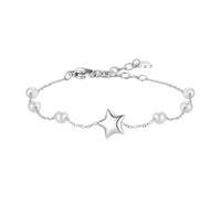 Luca Barra Bracciale Donna Acciaio Inossidabile con stella, Catena Regolabile 18,5 cm, Colore Argento, Modello BK2967