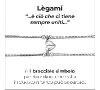 Luca Barra BRACCIALE DONNA E UOMO IN ACCIAIO CON CUORE CALAMITATO
