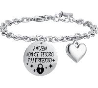 Luca Barra BRACCIALE DONNA IN ACCIAIO AMICIZIA NON C'E' TESORO PIù PREZIOSO