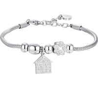 Luca Barra BRACCIALE DONNA IN ACCIAIO CASA E CRISTALLI