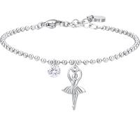 Luca Barra BRACCIALE DONNA IN ACCIAIO CON BALLERINA E ZIRCONE BIANCO