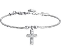 Luca Barra BRACCIALE DONNA IN ACCIAIO CON CROCE