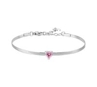 Luca Barra Bracciale Donna in Acciaio con Cuore Rosa, Modello BK2958