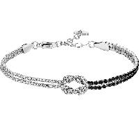 Luca Barra BRACCIALE DONNA IN ACCIAIO CON NODO E ZIRCONI NERI